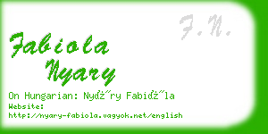 fabiola nyary business card